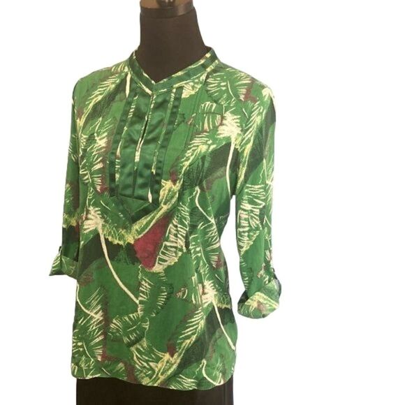 Calvin Klein Vivid Green Top Size Medium - Picture 4 of 10